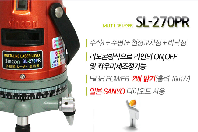 新坤全SL-270PR自動(dòng)安平激光標(biāo)線儀 新坤全SL-270PR自動(dòng)安平激光標(biāo)線儀